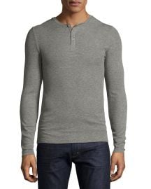 Ribbed Modal Henley T-Shirt at Neiman Marcus